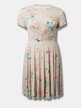 Torrid skater mini dress orchid floral 2 pockets NEW 2X 18 20